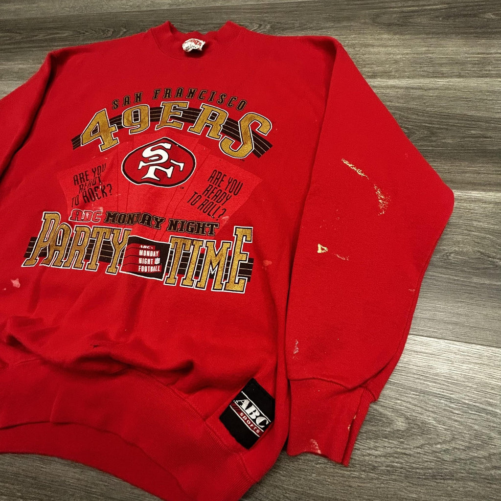 Vintage San Francisco 49ers Sweatshirt Mens XL Red NFL Football Nutmeg 90s USA