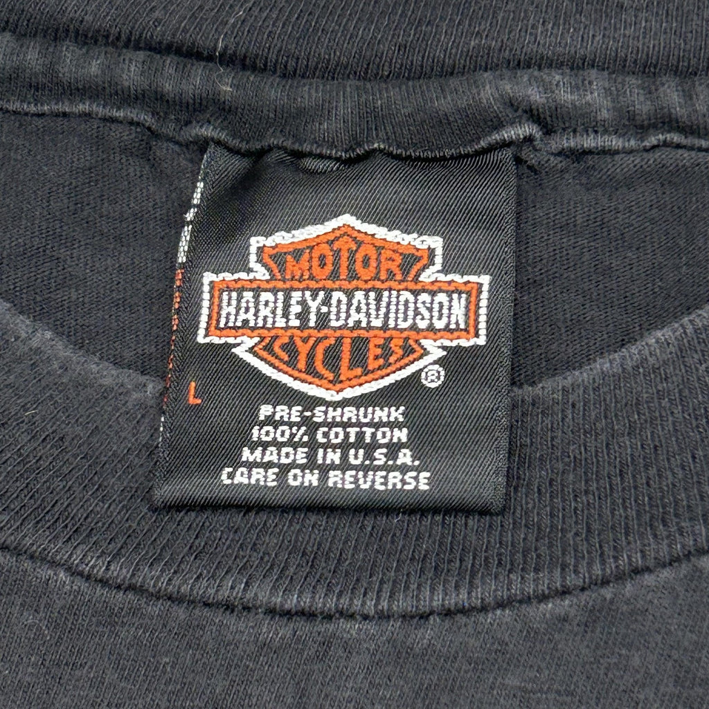 Vintage Harley Davidson Shirt Mens Large Black Midway Eagle Biker 1995 USA 90s