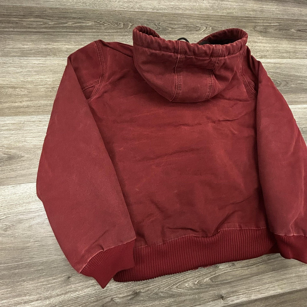 Vintage Carhartt Jacket Mens Medium Tall Red Canvas J130 CRI Crimson 90s USA