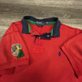 Vintage Polo Ralph Lauren Rugby Polo Shirt Mens Large Red Patch Native Kayak 90s