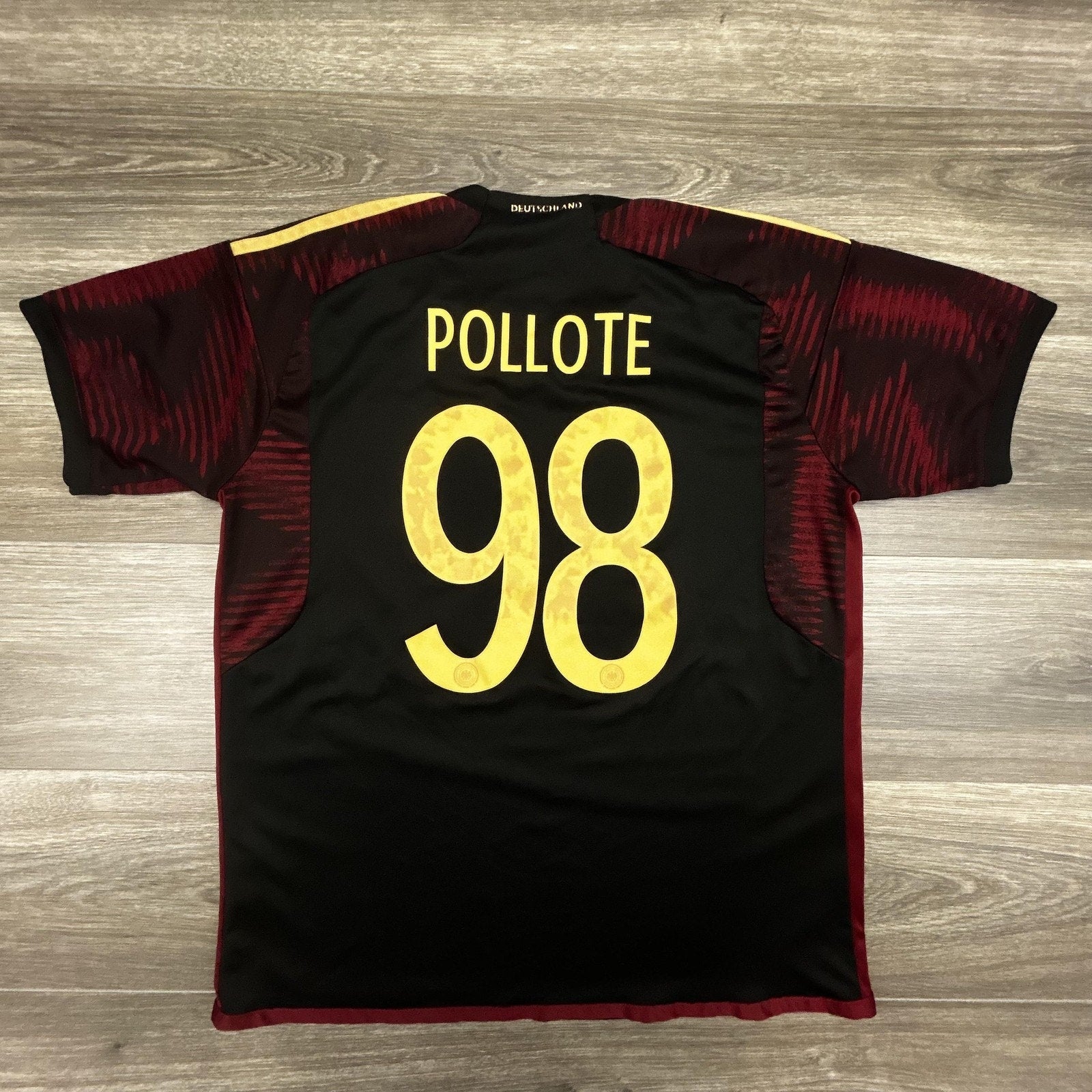 Germany National Team Jersey Mens Large Black Away Soccer Adidas 2022 Authentic