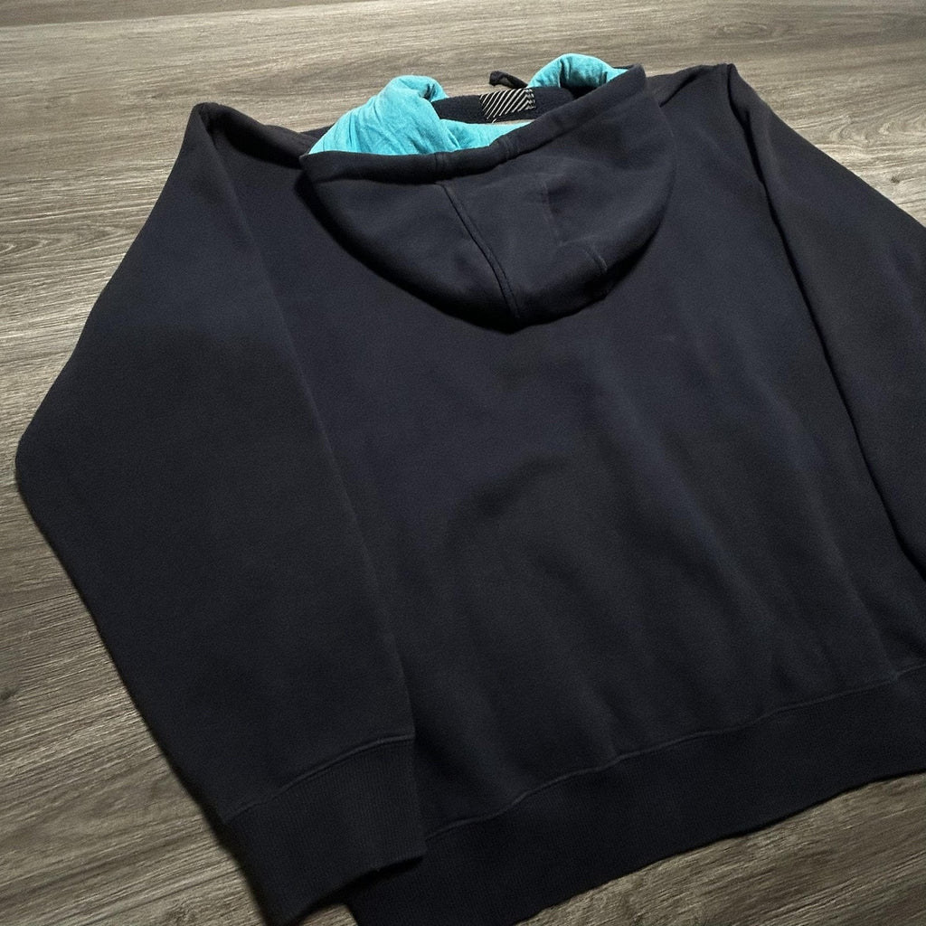 Vintage Oakley Software Hoodie Mens Large Blue Full Zip Tech Gorp RARE Y2K