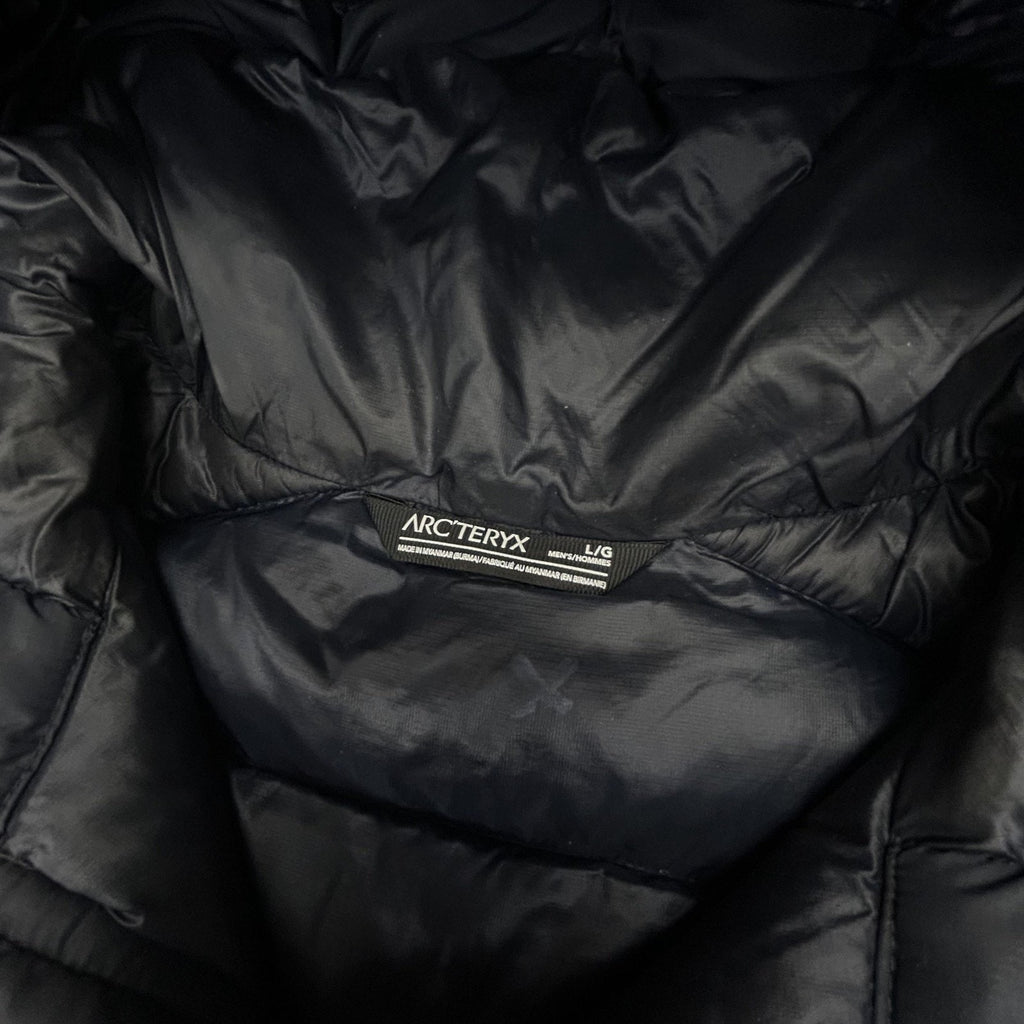 Arc'teryx Thorium AR Hoody Jacket Mens Large Black Down Hooded Full Zip Warm