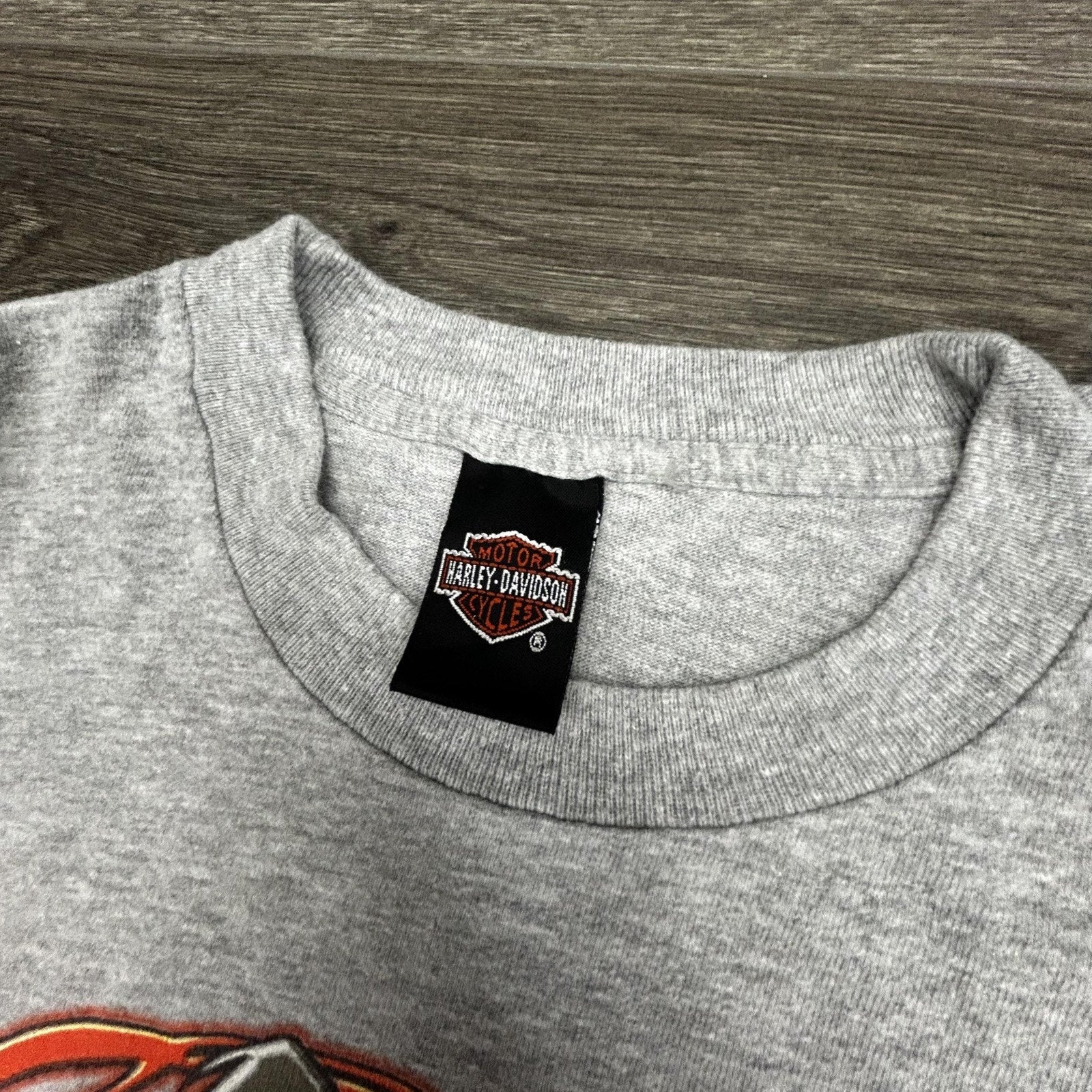 Vintage Harley Davidson Shirt Mens Large Gray Eagle Powertrain Tour 1999 USA 90s