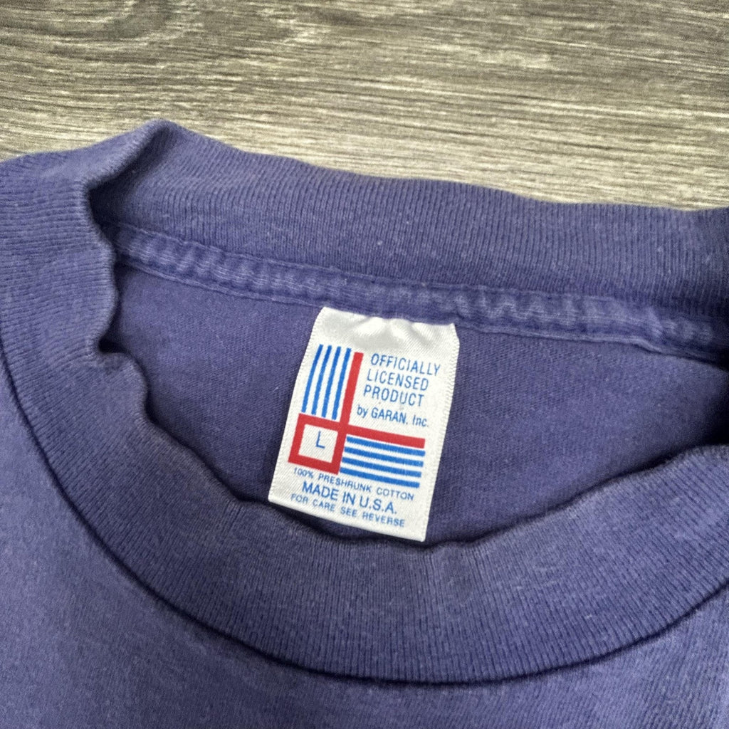 Vintage New York Giants Shirt Mens Large Blue NFL Football Single Stitch USA 90s