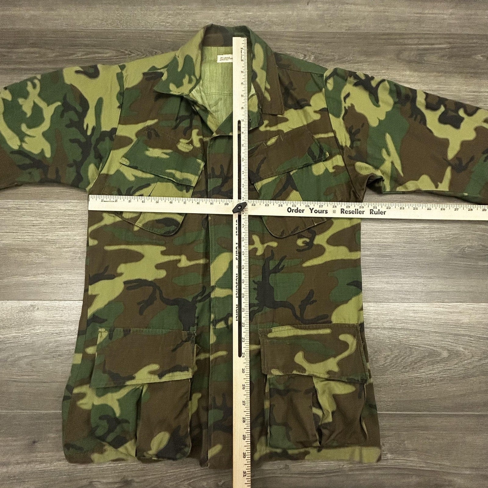 Vintage Vietnam ERDL Jungle Jacket Coat Small Ripstop Poplin Slant Pocket US 70s