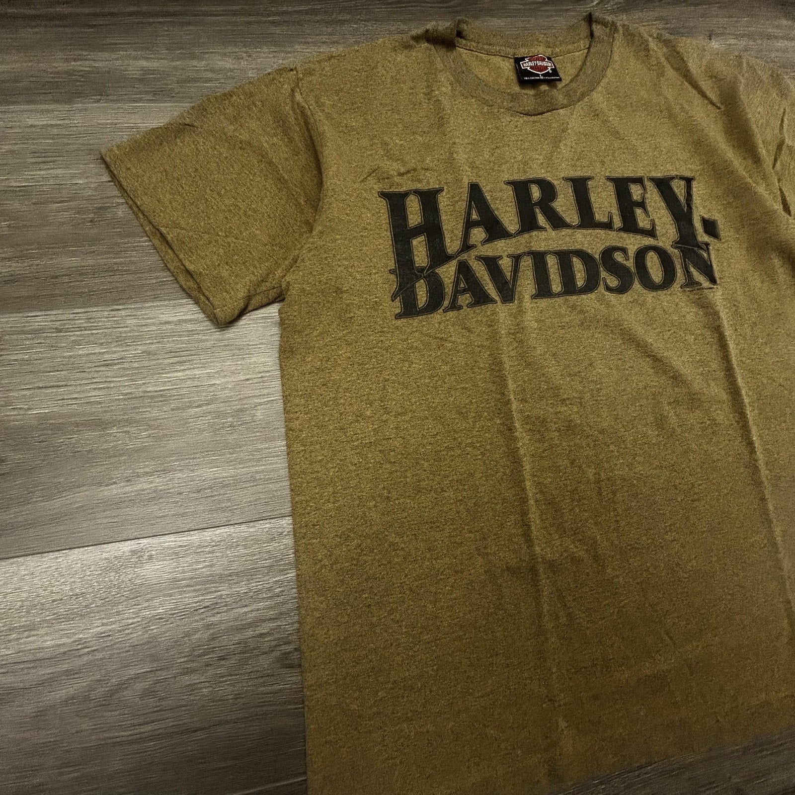 Vintage Harley Davidson Shirt Mens Large Gold Single Stitch Eagle Made USA 80s