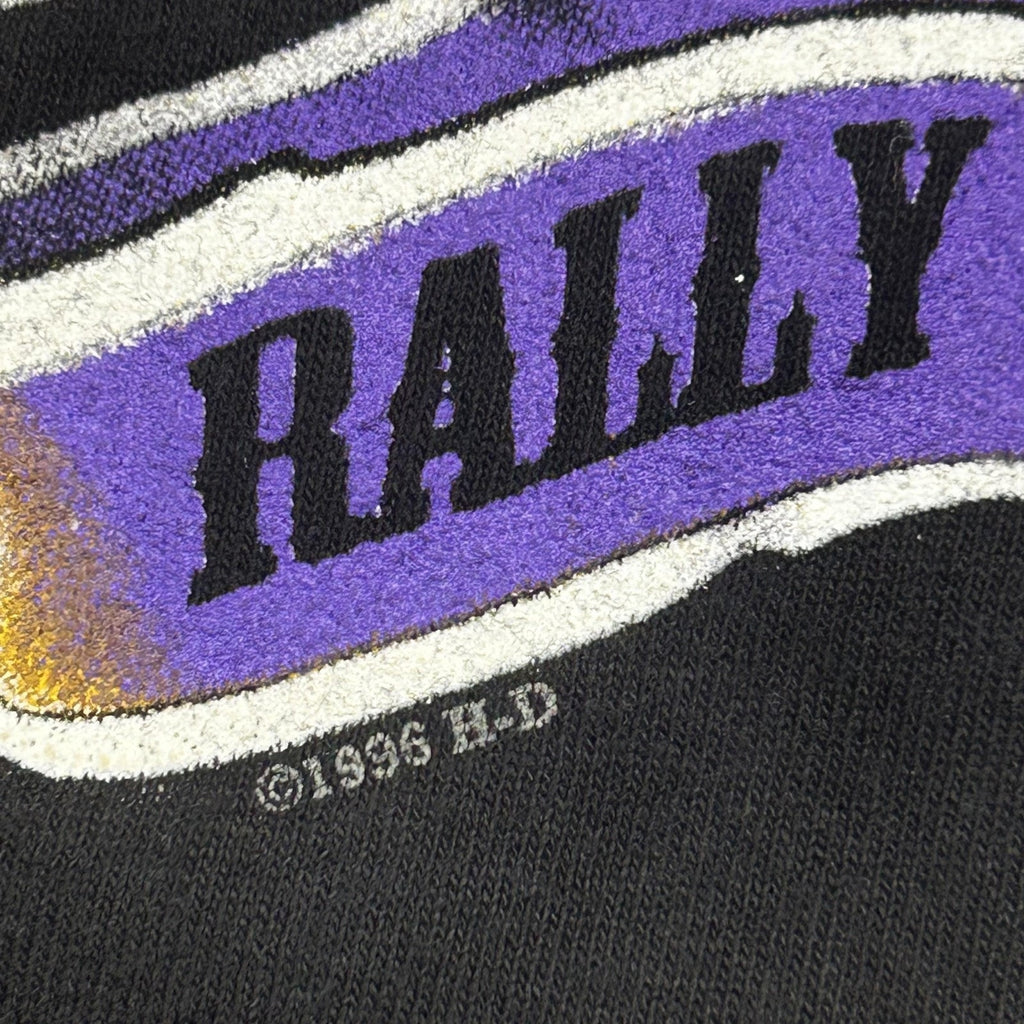 Vintage Harley Davidson Sturgis Shirt Mens Large Black Flames Single Stitch 90s