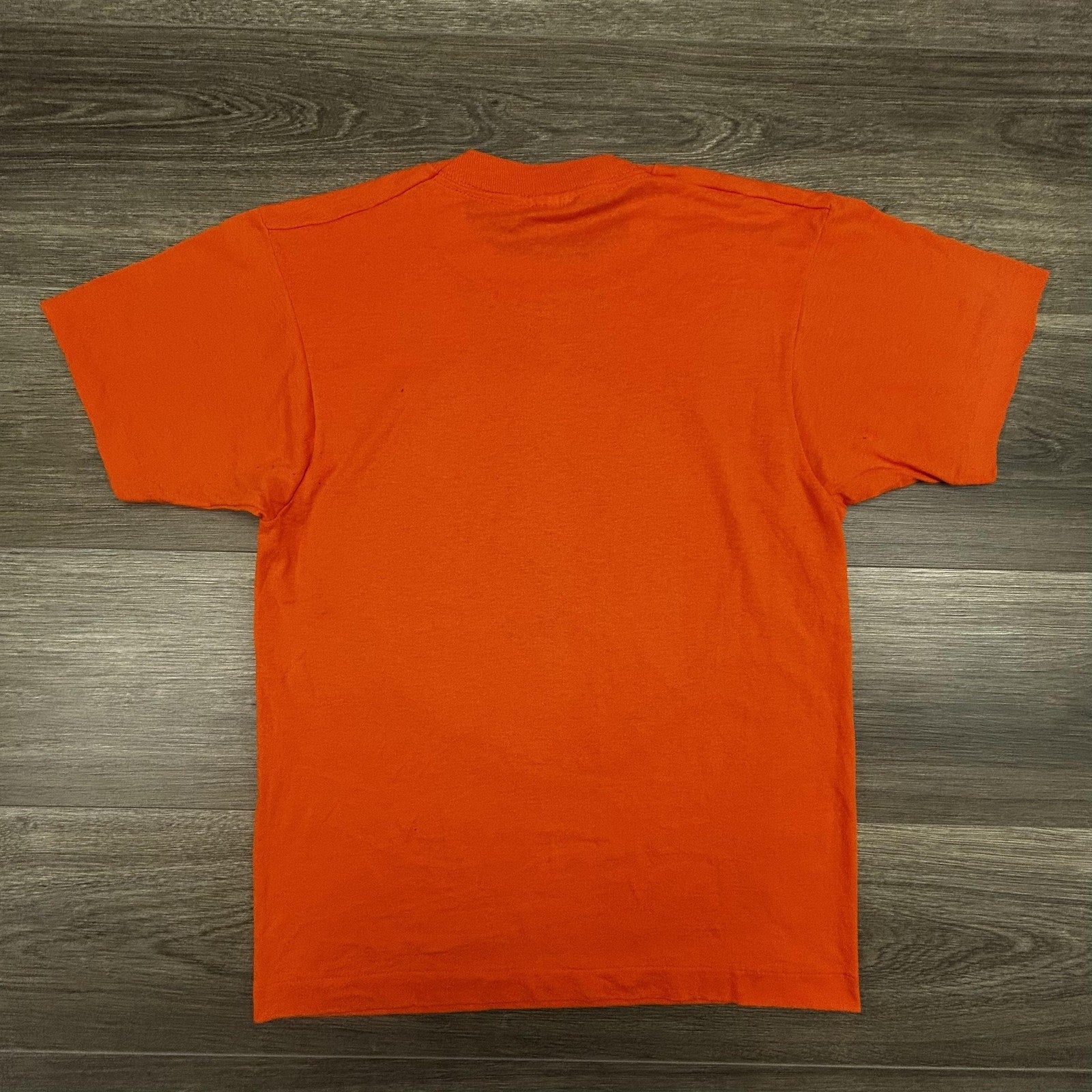 Vintage WJW TV8 Cleveland Shirt Mens Small Orange Woollybear Watcher USA 80s