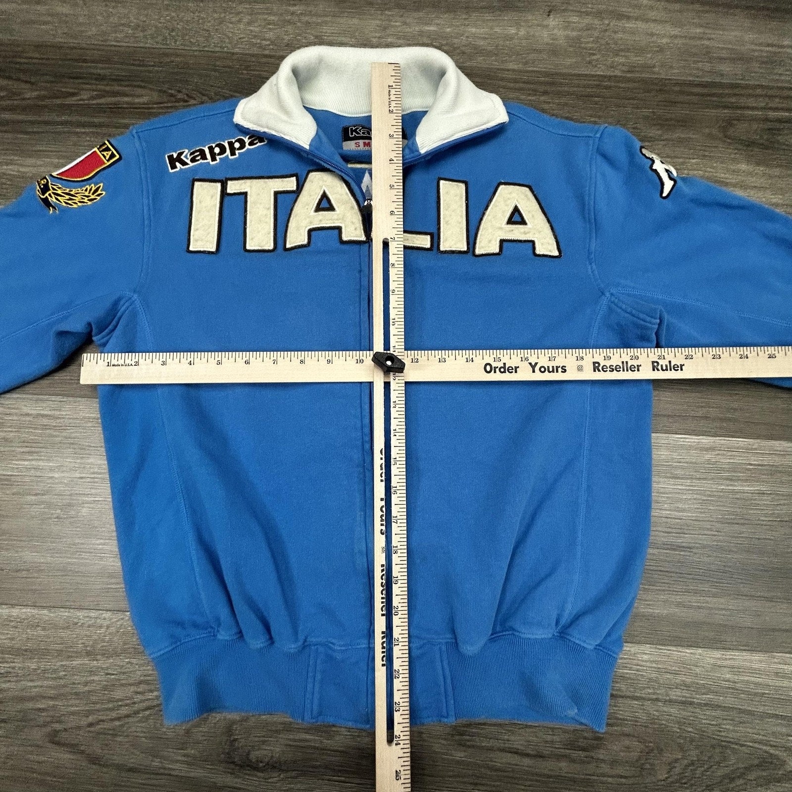 Vintage Kappa Italy Track Jacket Mens Small Blue Rugby Soccer FIR Italia 90s