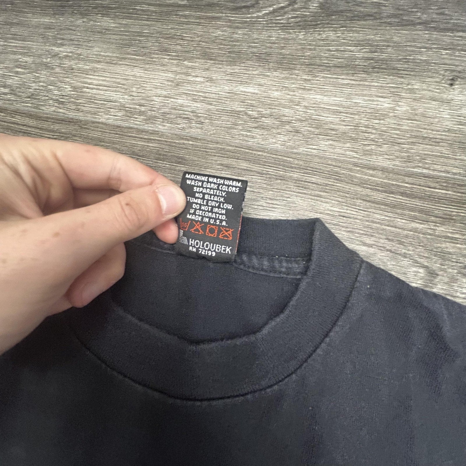 Vintage Harley Davidson Shirt Mens Large Black Pocket Flame Skull Single 90s USA