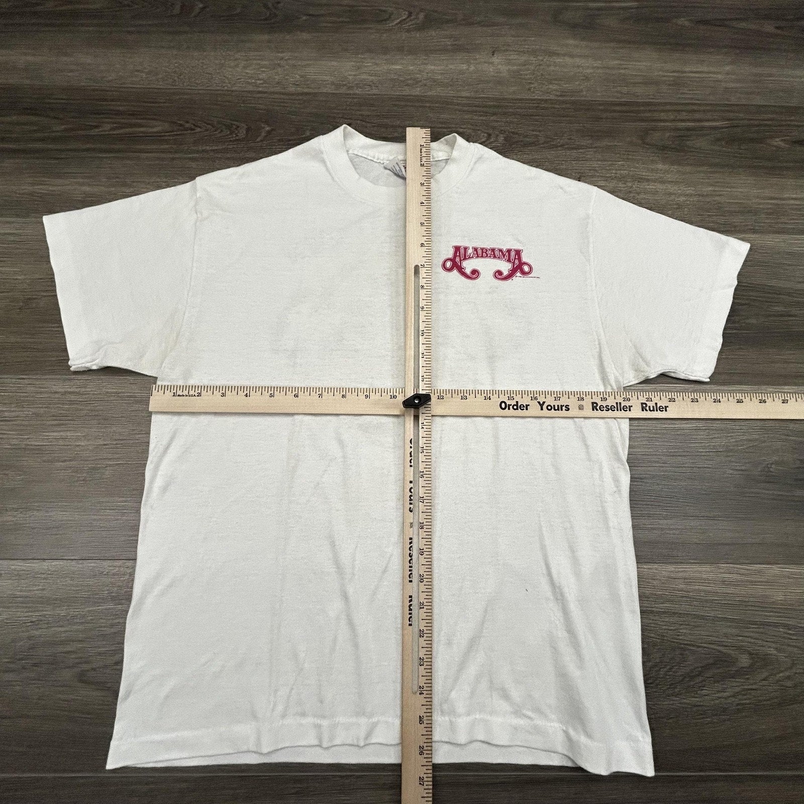 Vintage Alabama Shirt Mens Large White Pass It On Down Tour 1990 90s Made USA