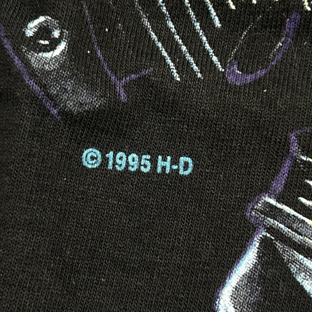 Vintage Harley Davidson Sleeveless Shirt Mens Large Purple Electric Engine 1995