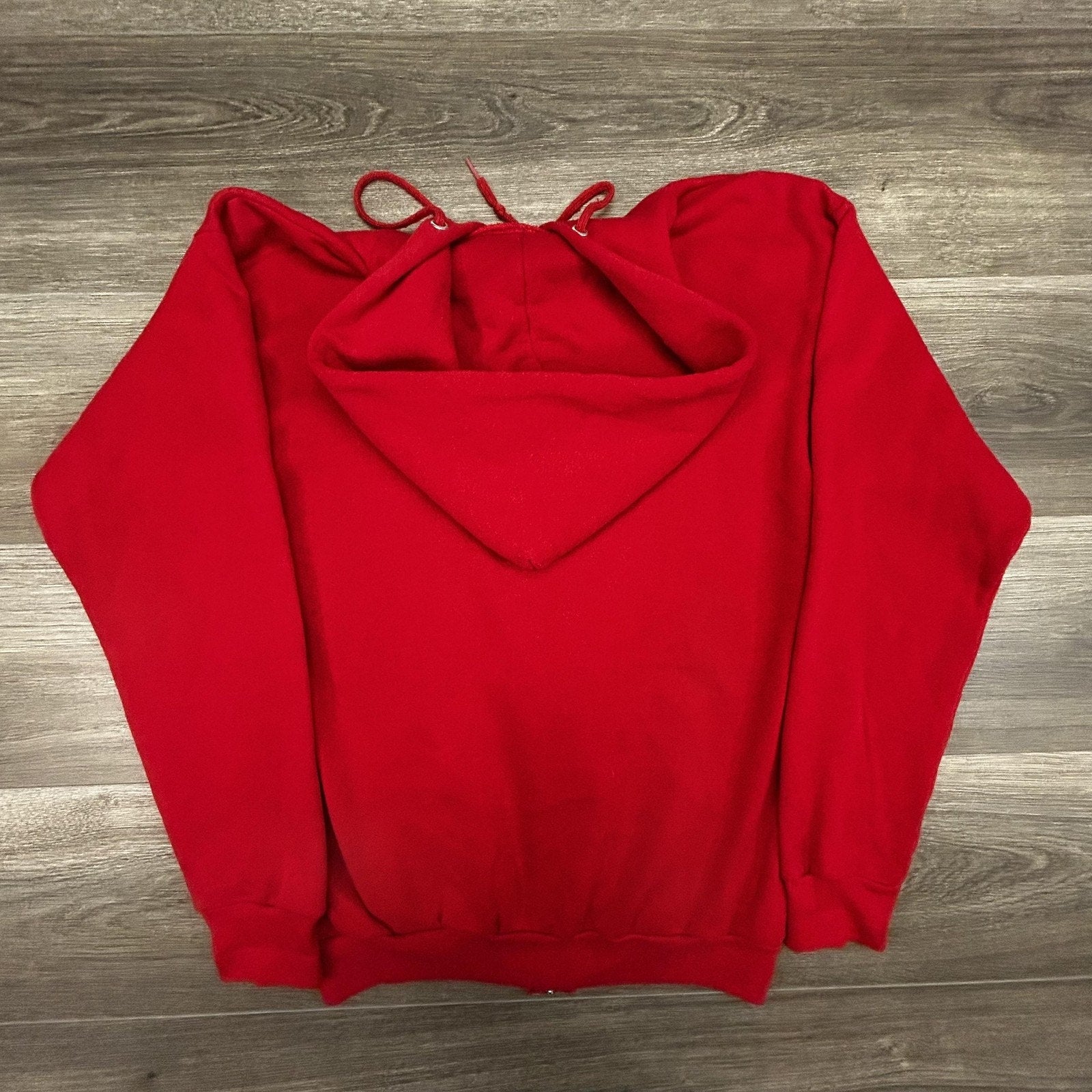 Vintage Indiana Hoosiers Full ZIp Hoodie Mens Small Red NCAA Made in USA 80s