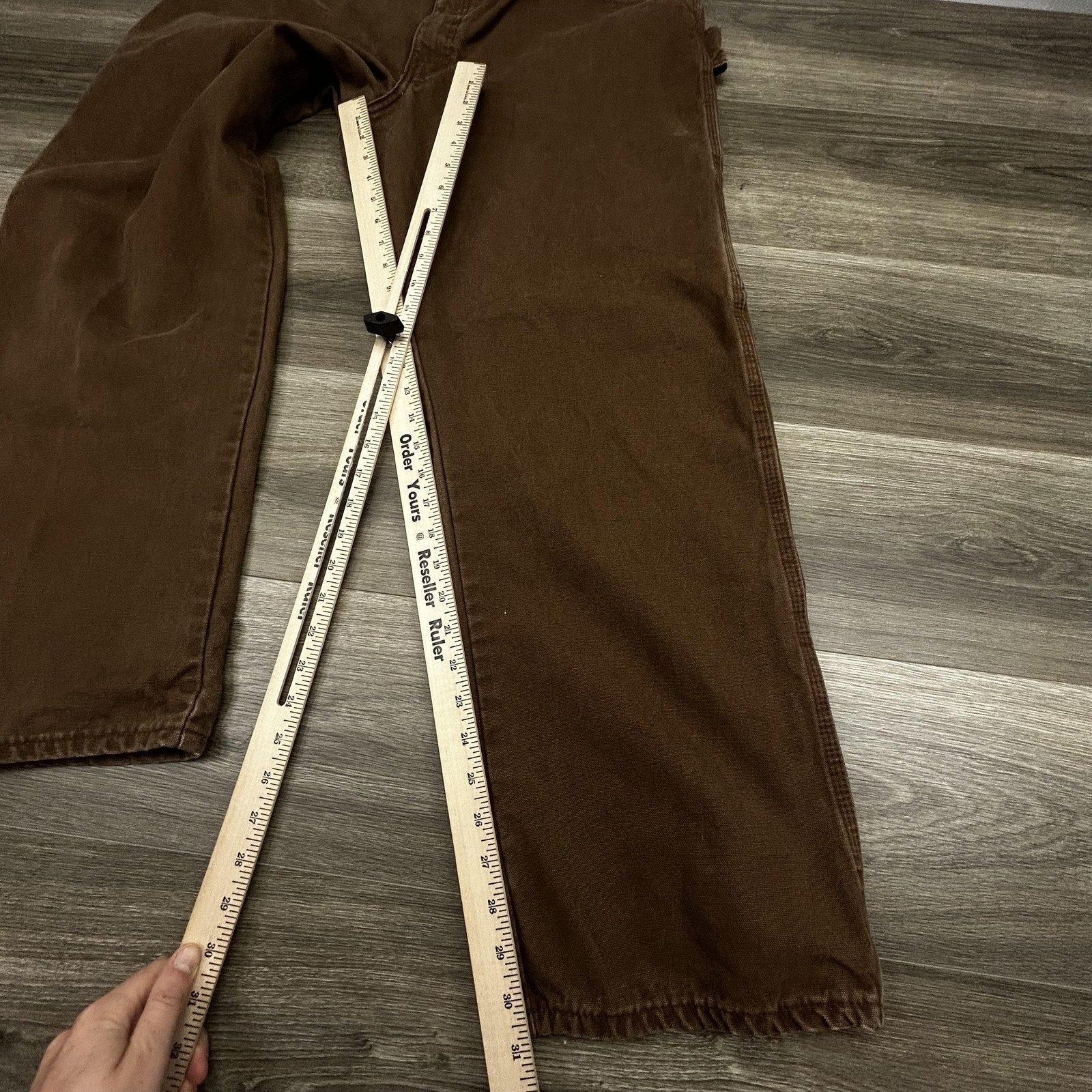 Dickies Carpenter Pants Mens 38x30 Brown Canvas Workwear Baggy Faded Skater Y2K