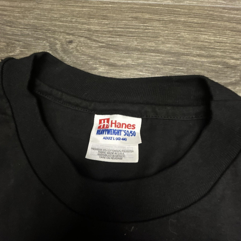 Vintage Biker Shirt Mens Large Black Harley ABATE Motorcycle Single Stitch 90s