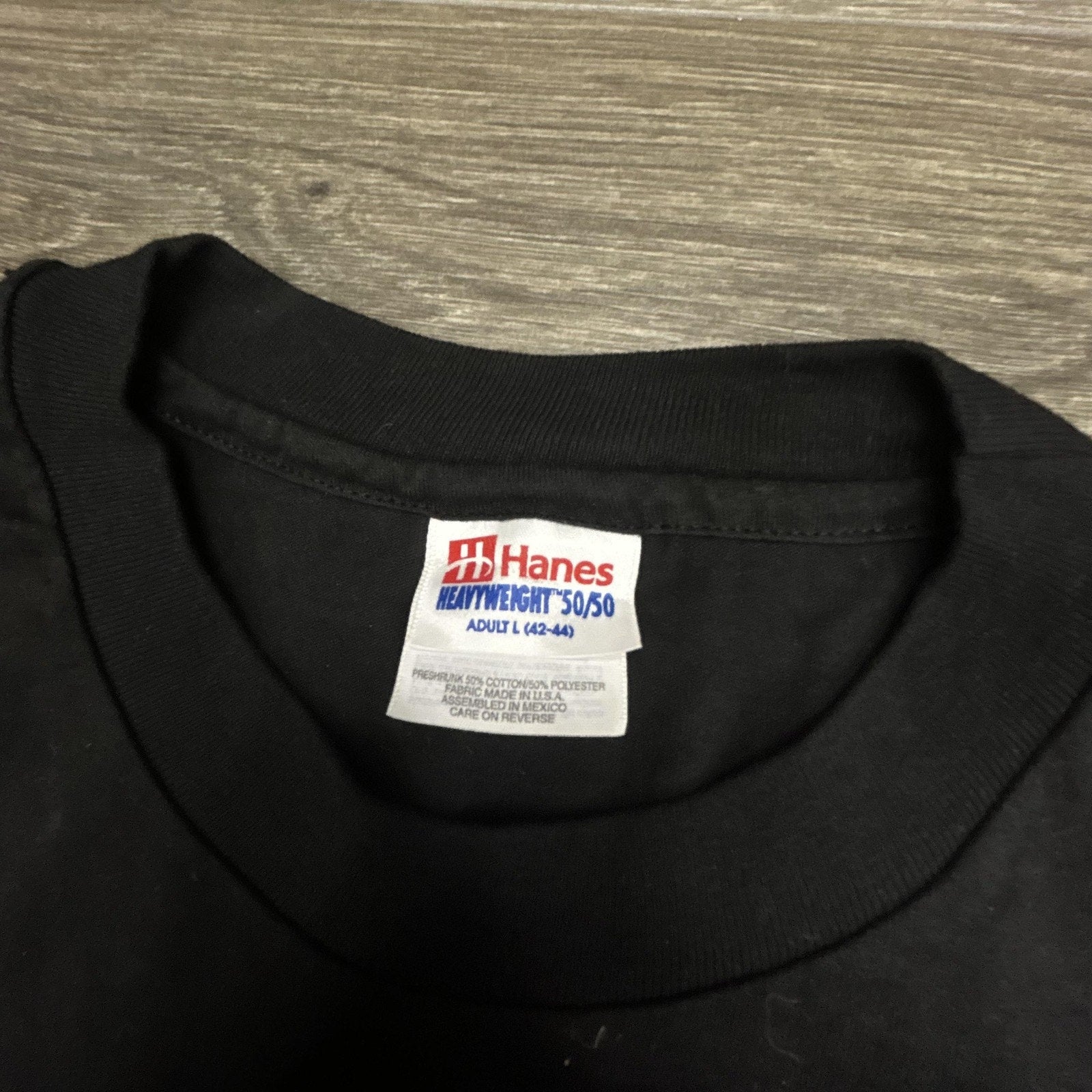 Vintage Biker Shirt Mens Large Black Harley ABATE Motorcycle Single Stitch 90s