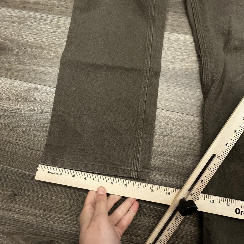 Carhartt Carpenter Pants Mens 32x30 Green Brown Rugged Flex Relaxed Fit BN3279