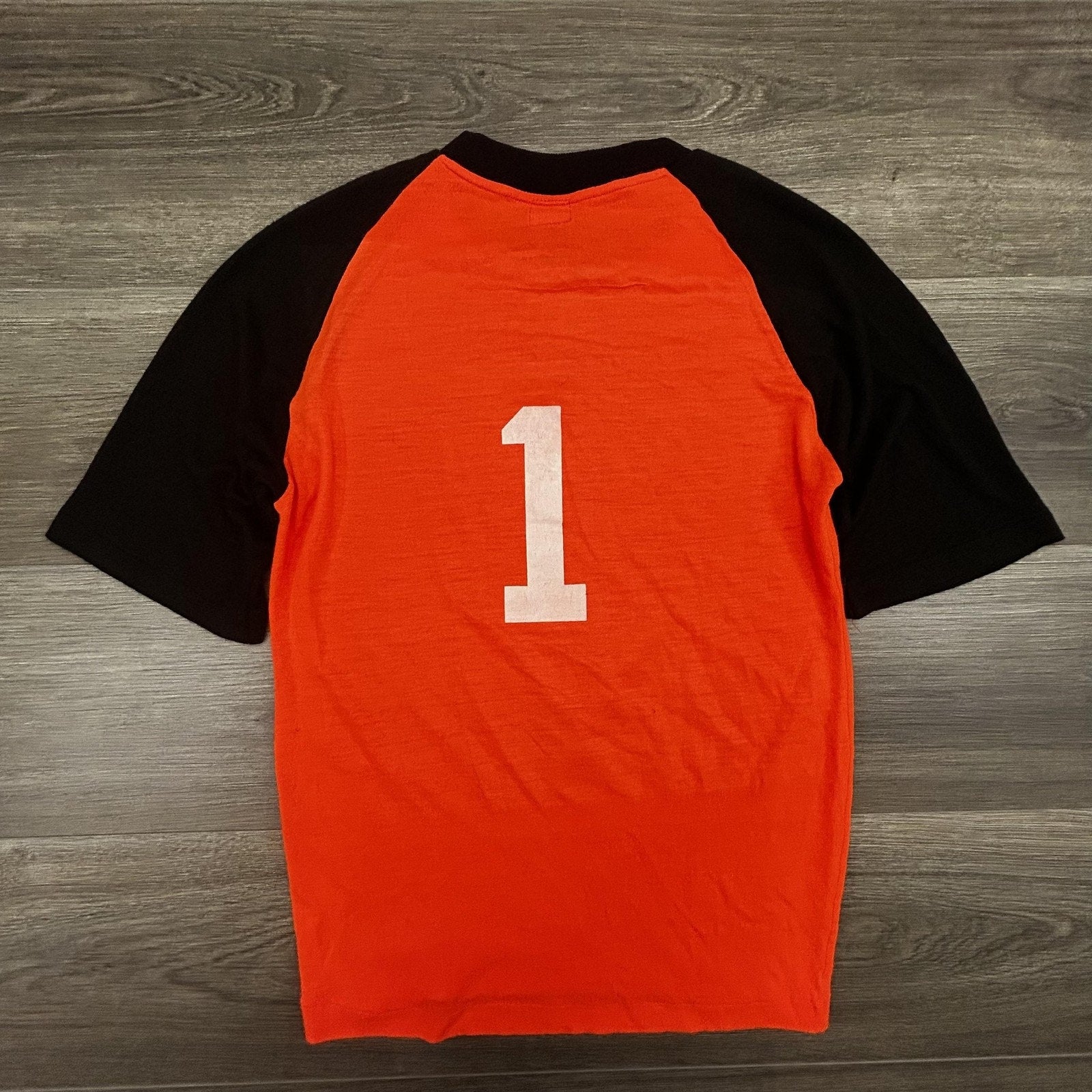 Vintage 60s Baltimore Orioles Shirt Mens Small Orange MLB Baseball Raglan USA