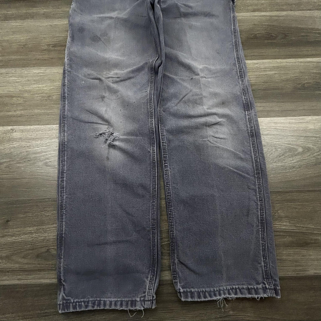 Vintage Carhartt Carpenter Pants Mens 38x32 B11 PTL Blue Baggy Relaxed Faded 90s