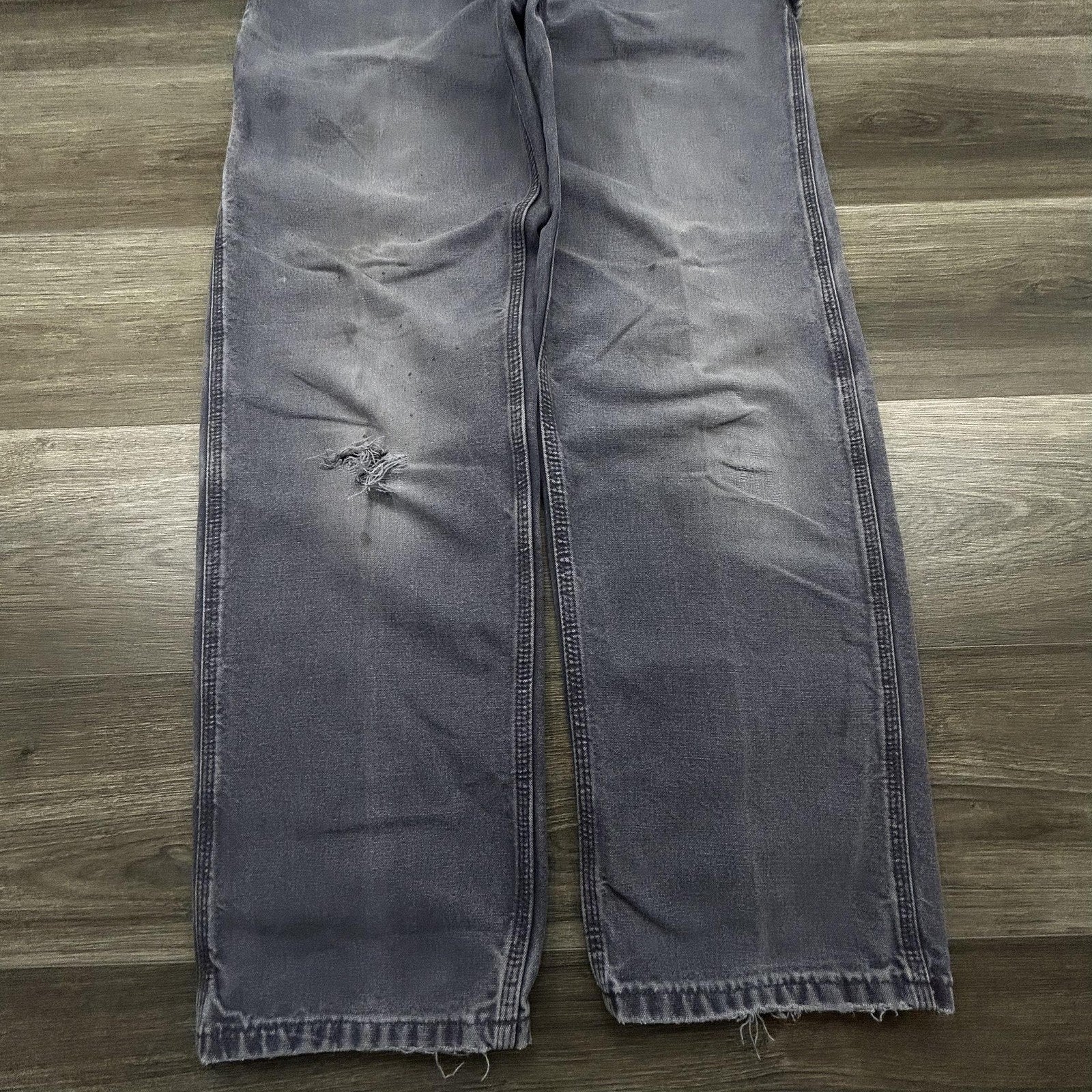 Vintage Carhartt Carpenter Pants Mens 38x32 B11 PTL Blue Baggy Relaxed Faded 90s