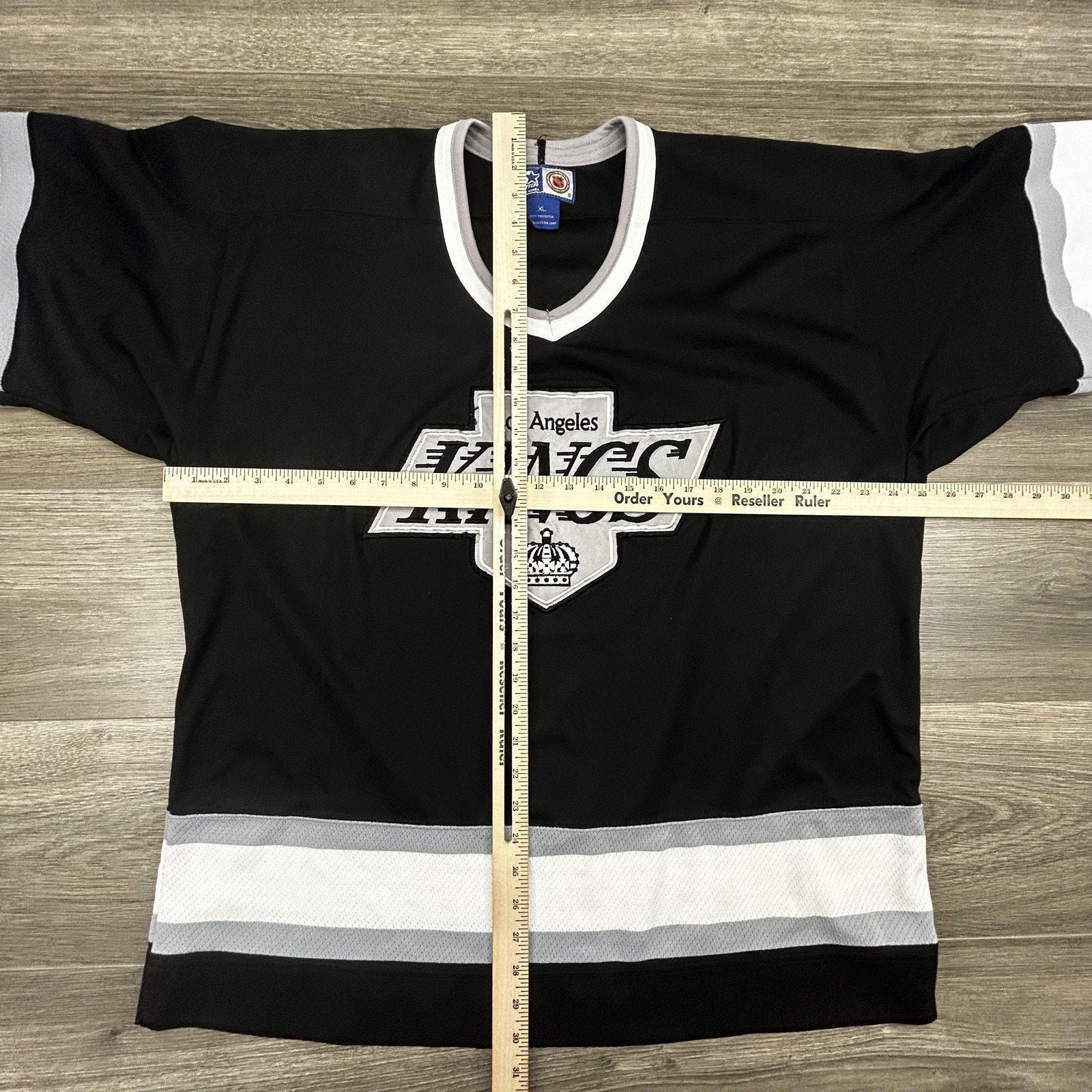 Vintage Los Angeles Kings Jersey Mens Extra Large Black NHL Hockey Starter 90s