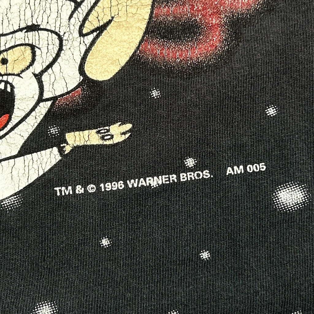 Vintage Pinky And The Brain Shirt Mens XL Black DNA Space AOP 1996 Made USA RARE