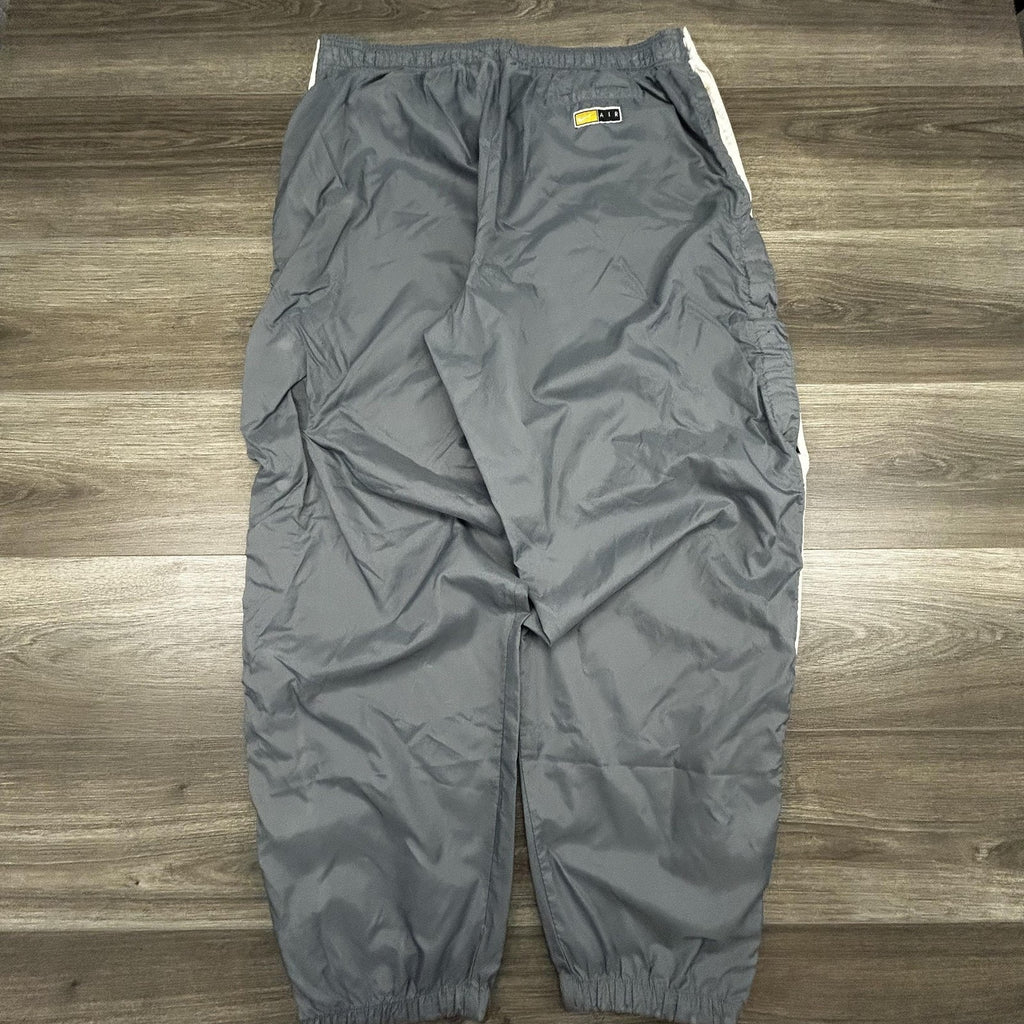 Vintage Nike Track Pants Mens XXL Gray Tearaway Side Stripe Lined Basketball 90s