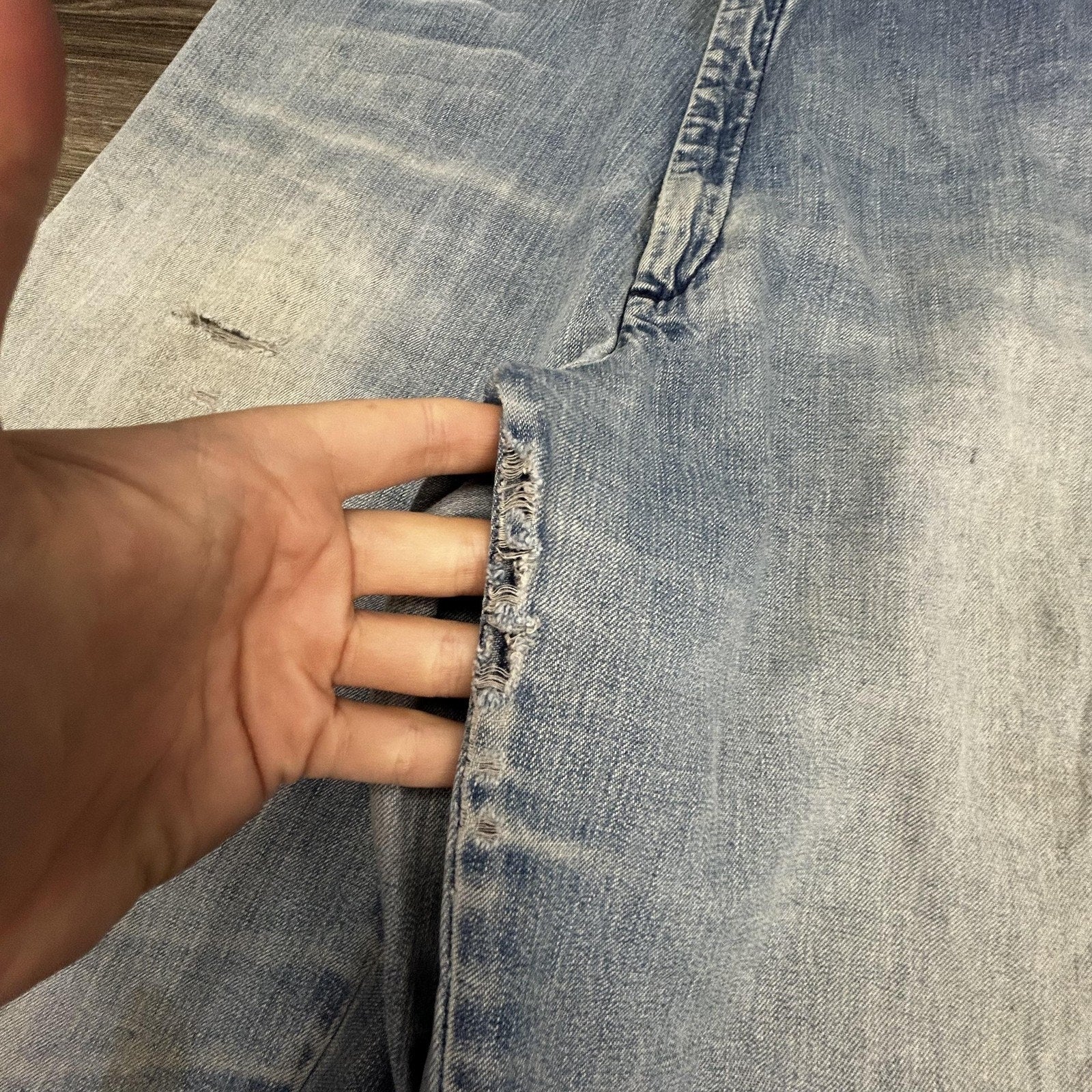 Vintage 70s Levis Jeans 32x32 Blue Wide Leg Flare Bell Bottom Talon Orange Tab