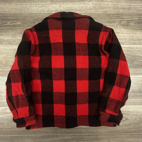 True Vintage 50s Woolrich Flannel Shirt Jacket Mens Medium Buffalo Plaid USA