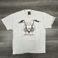 Vintage Harley Davidson Shirt Mens Large Gray Sturgis Eagle Skull 1997 90s USA