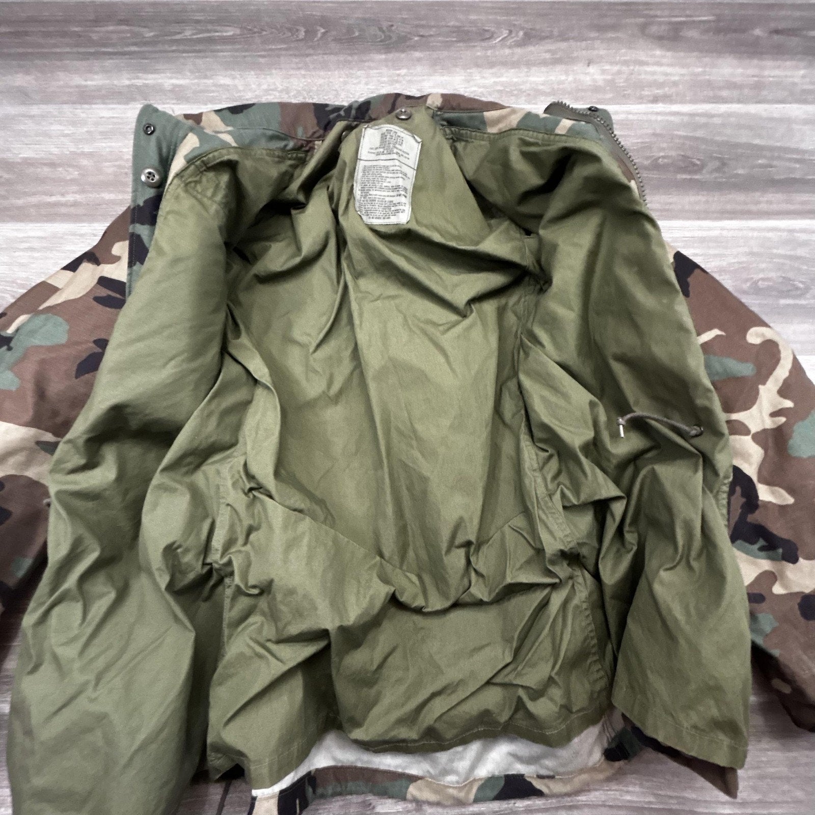 Vintage US Military M65 Field Jacket Mens Medium Long Camo Coat Cold Weather 90s