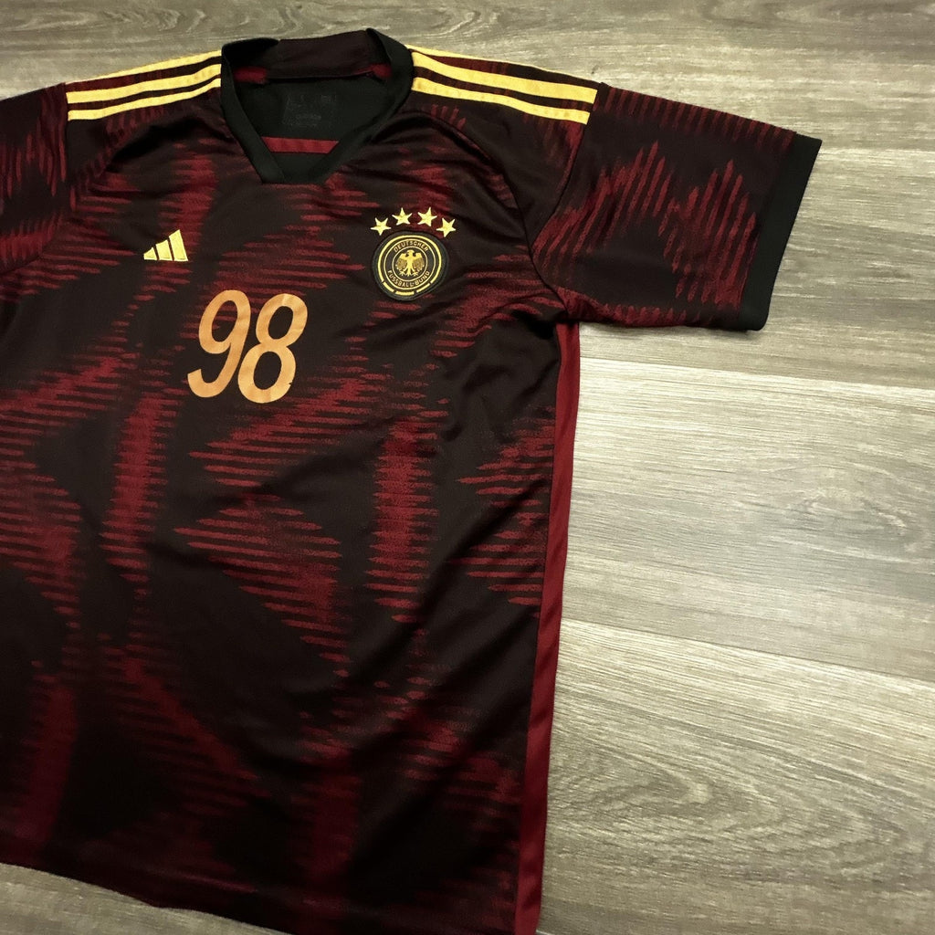 Germany National Team Jersey Mens Large Black Away Soccer Adidas 2022 Authentic