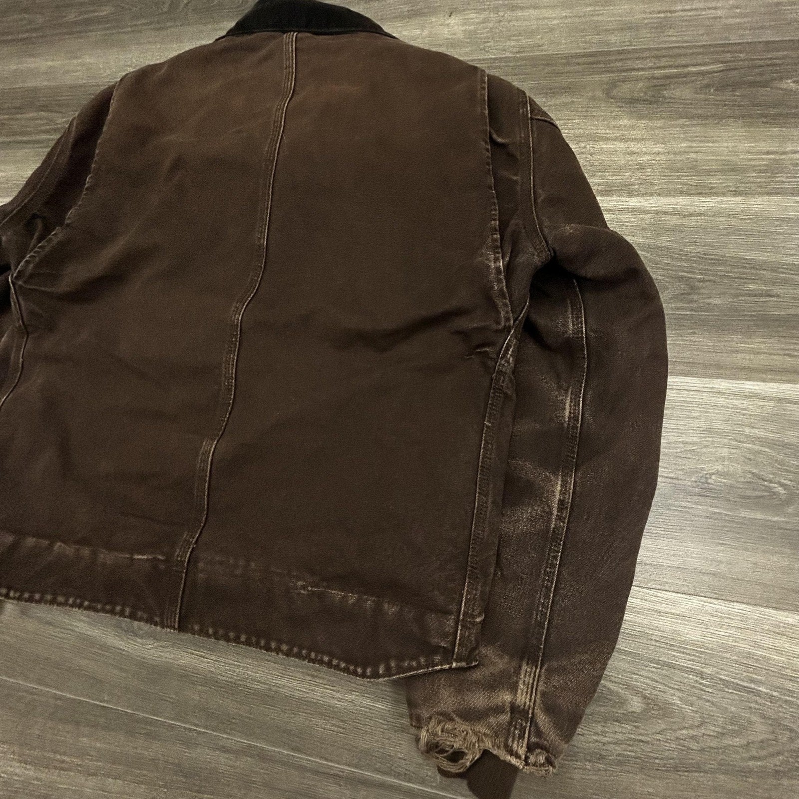 Vintage Carhartt Jacket Mens Medium Brown Detroit Canvas Sherpa Bomber J164 DKB