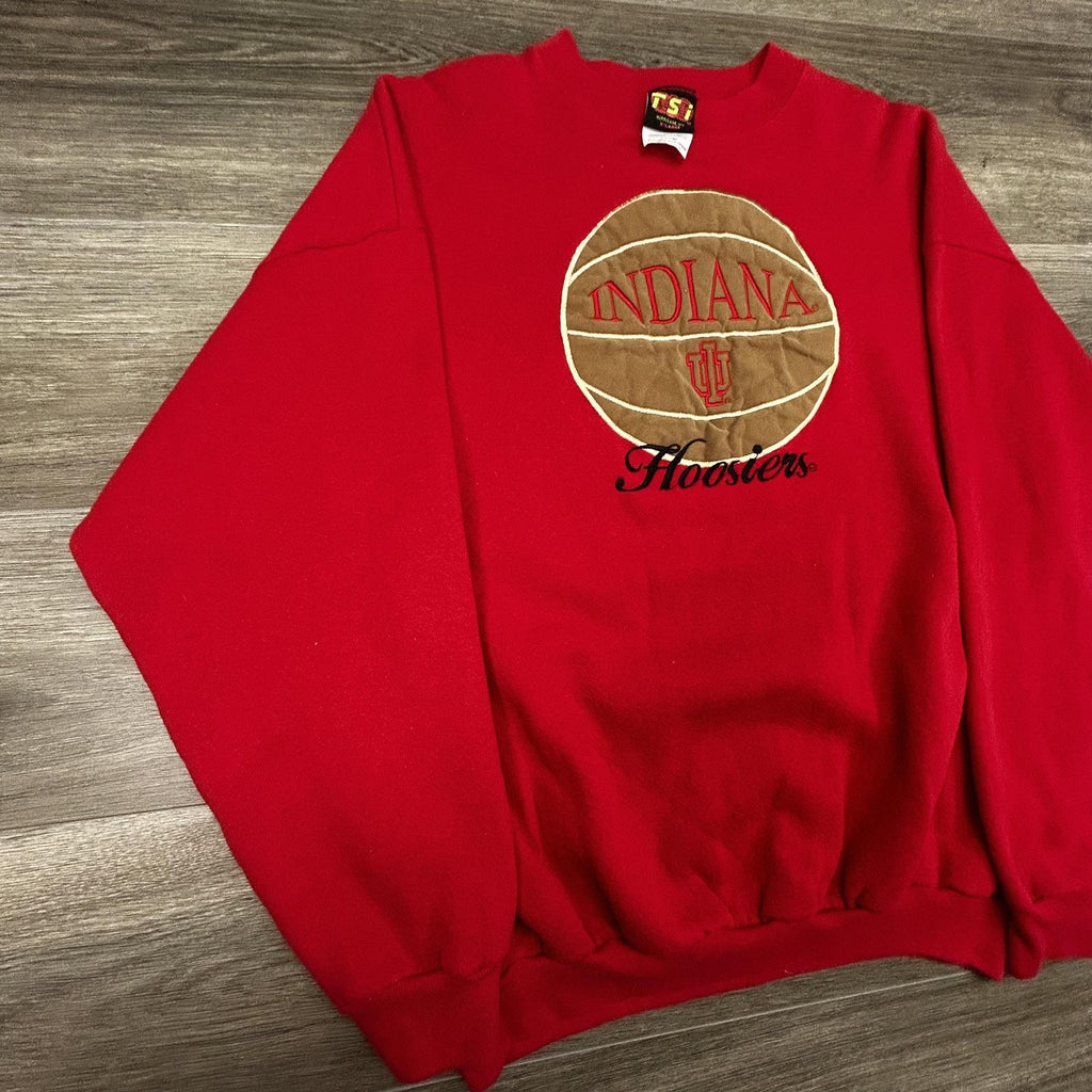 Vintage Indiana Hoosiers Sweatshirt Mens XL Red Basketball Crewneck 90s USA