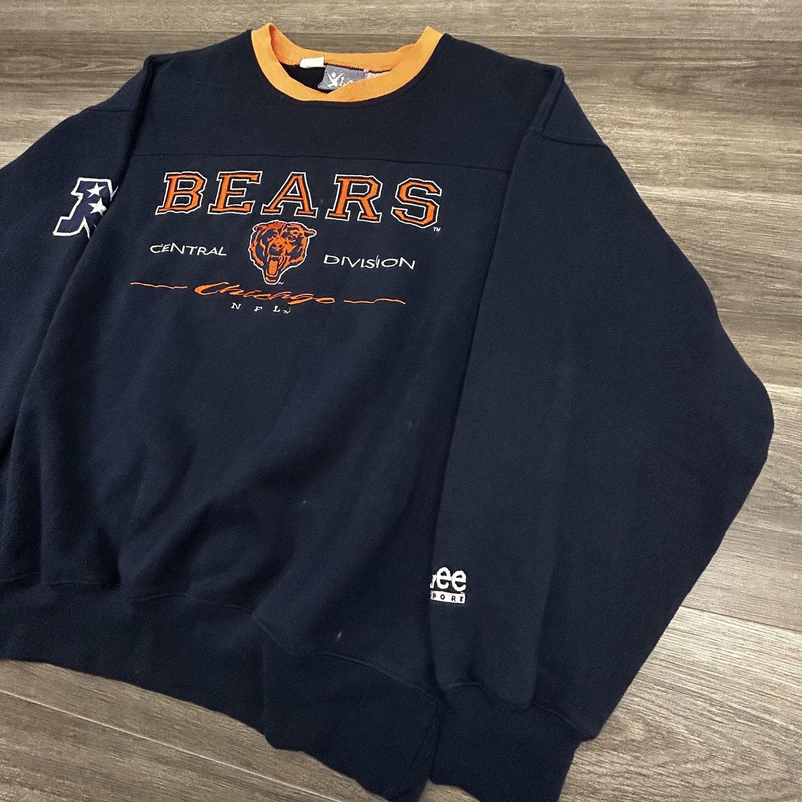 Vintage Chicago Bears Sweatshirt Mens Large Blue NFL Football Lee Sport 90s