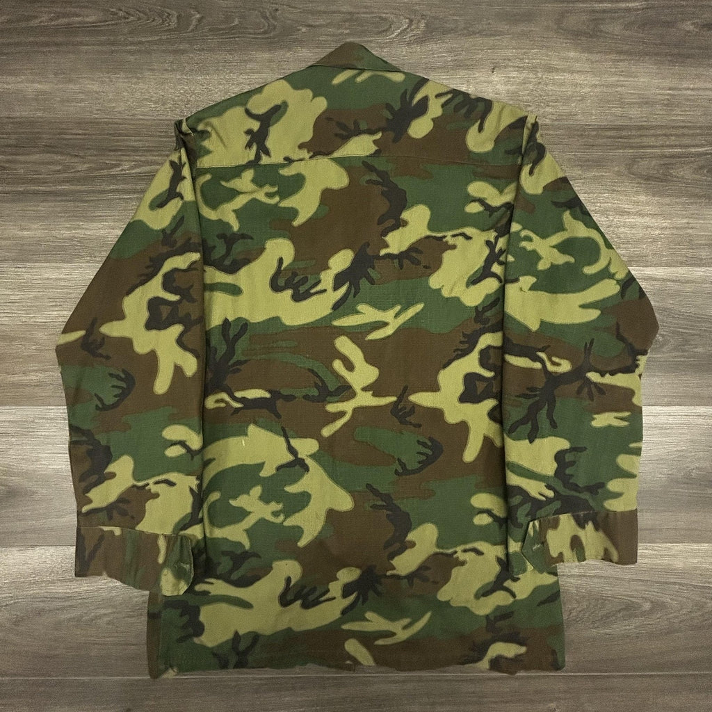 Vintage Vietnam ERDL Jungle Jacket Coat Small Ripstop Poplin Slant Pocket US 70s