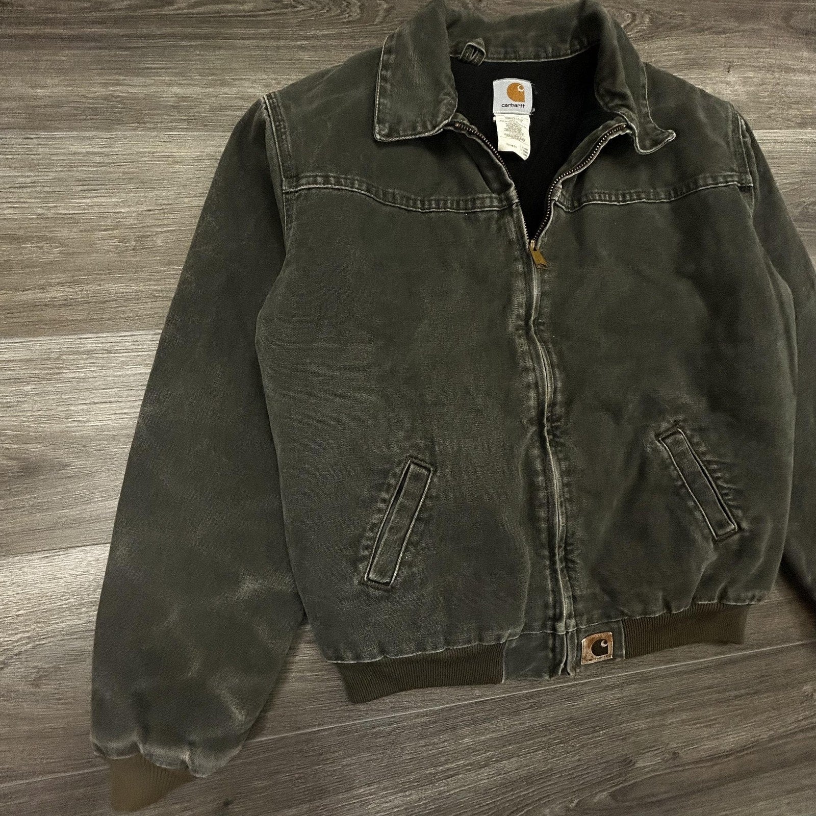 Vintage Carhartt Santa Fe Jacket Mens Medium (Yth XL) Green J14 MOS Moss 90s