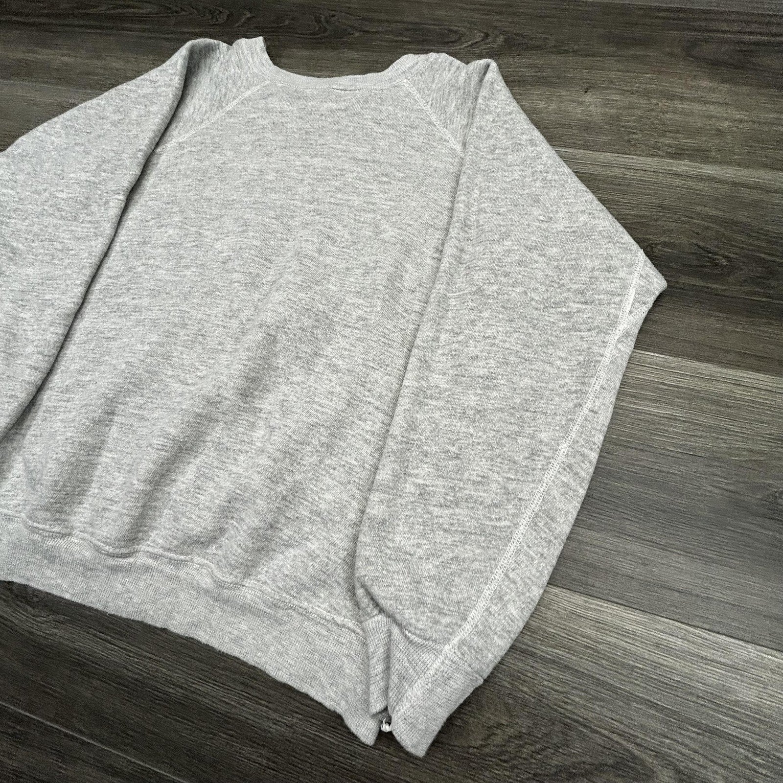 Vintage Champion Blue Bar Sweatshirt Mens Medium Gray Berlin Fire Dept Bear 70s