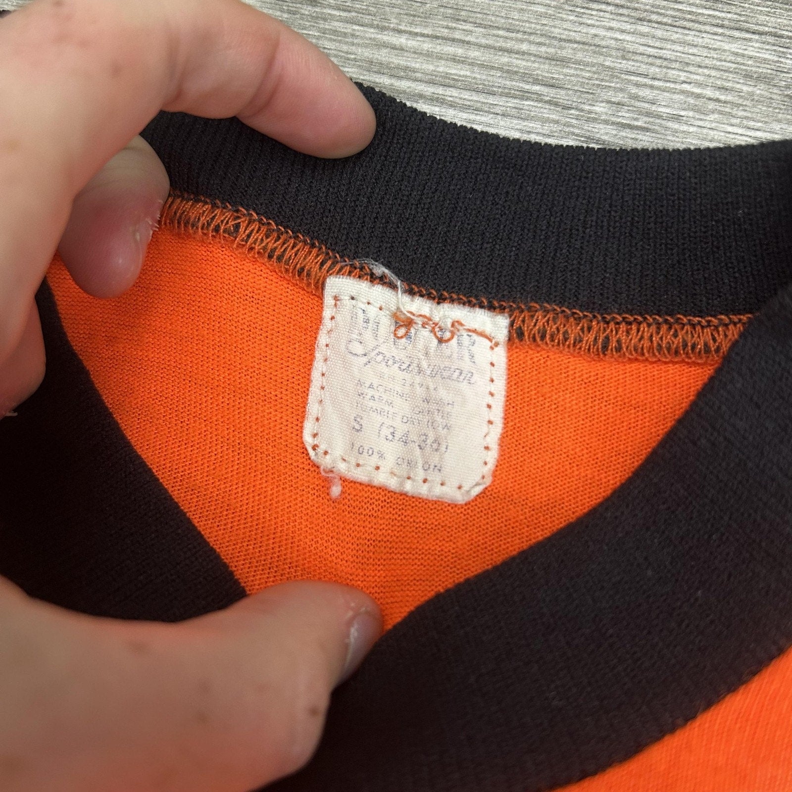 Vintage 60s Baltimore Orioles Shirt Mens Small Orange MLB Baseball Raglan USA