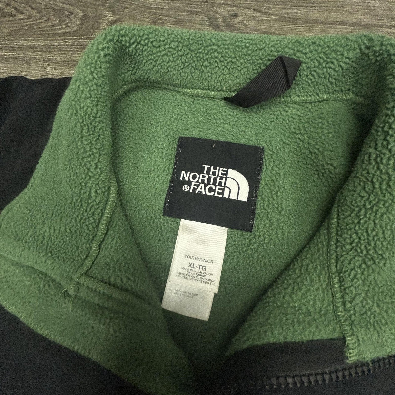 Vintage North Face Retro Denali Fleece Jacket Youth XL Green Gorp Hiking 90s