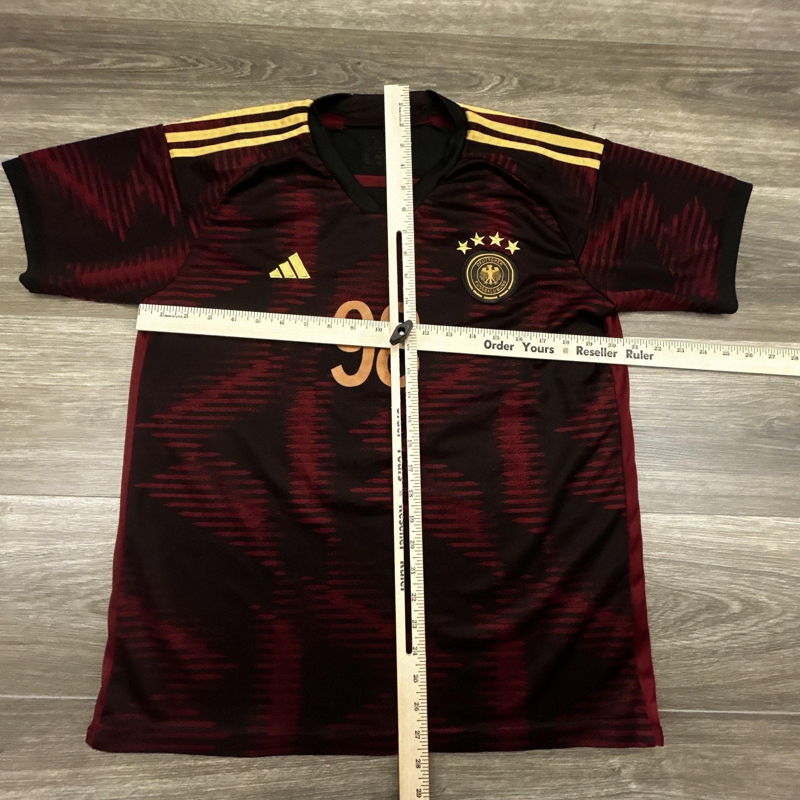 Germany National Team Jersey Mens Large Black Away Soccer Adidas 2022 Authentic