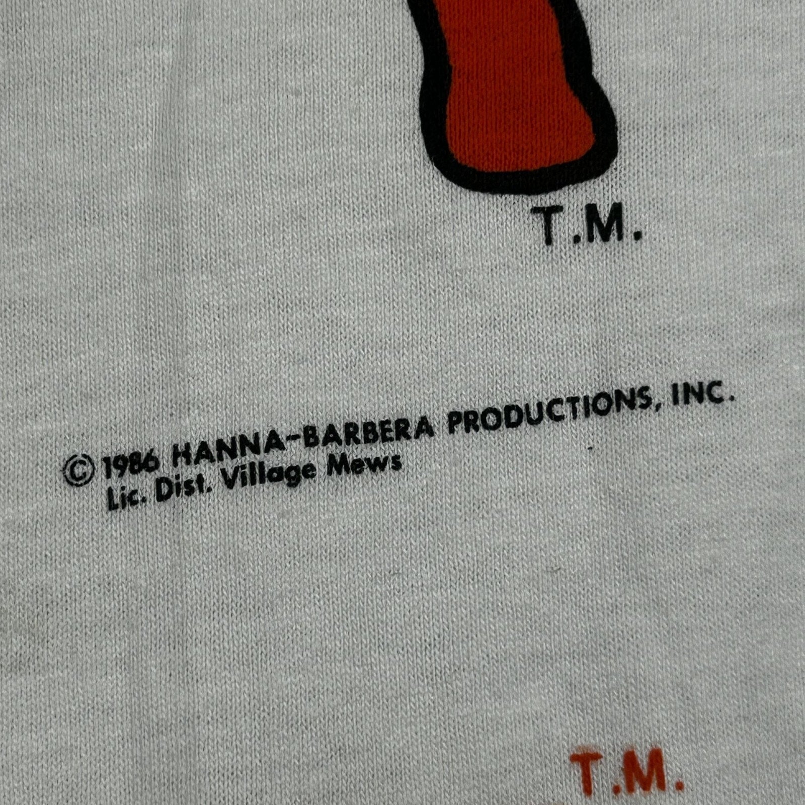 Vintage Gumby Pokey Shirt Mens Medium White Single Stitch Hanna Barbera 1986 80s