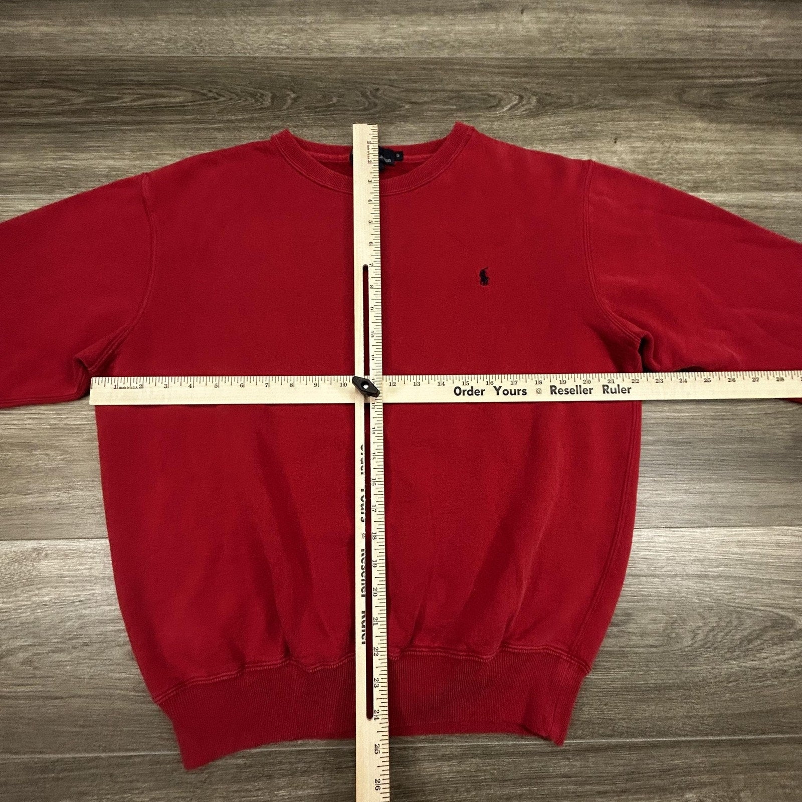 Vintage Polo Ralph Lauren Sweatshirt Mens Small Red Fleece Crewneck Pony 90s