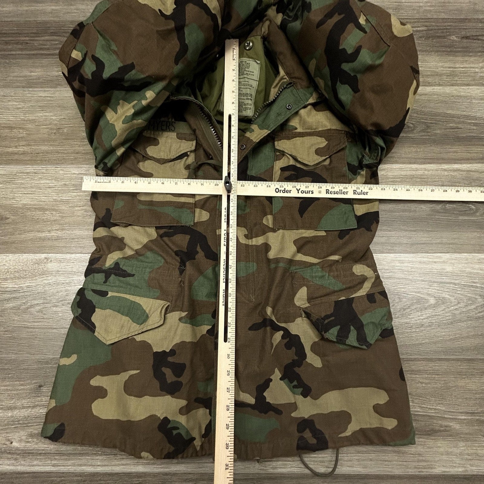 Vintage US Military M65 Field Jacket Mens Medium Long Camo Coat Cold Weather 90s
