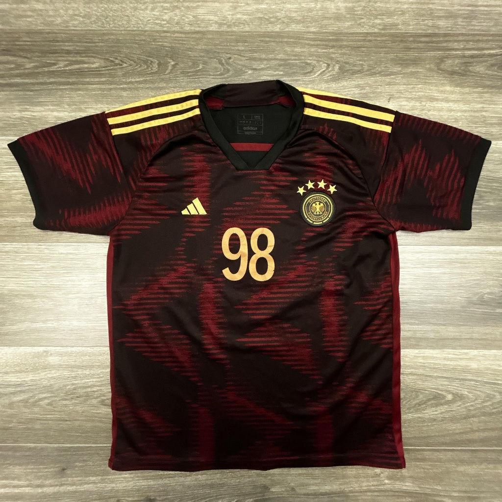 Germany National Team Jersey Mens Large Black Away Soccer Adidas 2022 Authentic