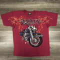Vintage Harley Davidson Shirt Mens XL Red Flames Motorcycle Graphic 1995 USA