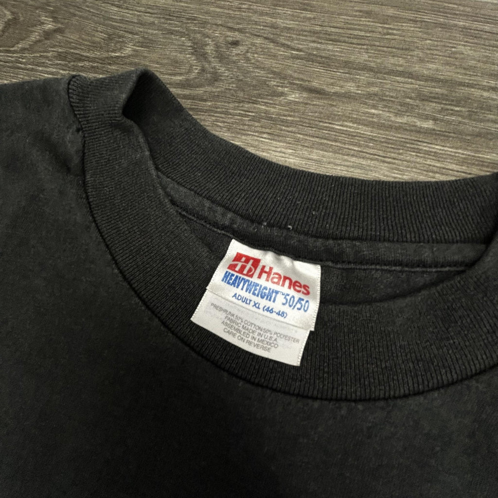 Vintage Motorcycle Shirt Mens Extra Large Black Faded Harley Single Stitch 90s