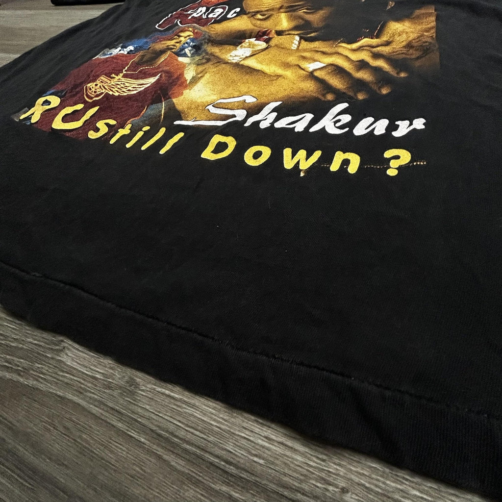 Vintage Tupac Rap Tee Shirt Mens XL Black 2Pac All Eyez On Me Heaven Ghetto RARE