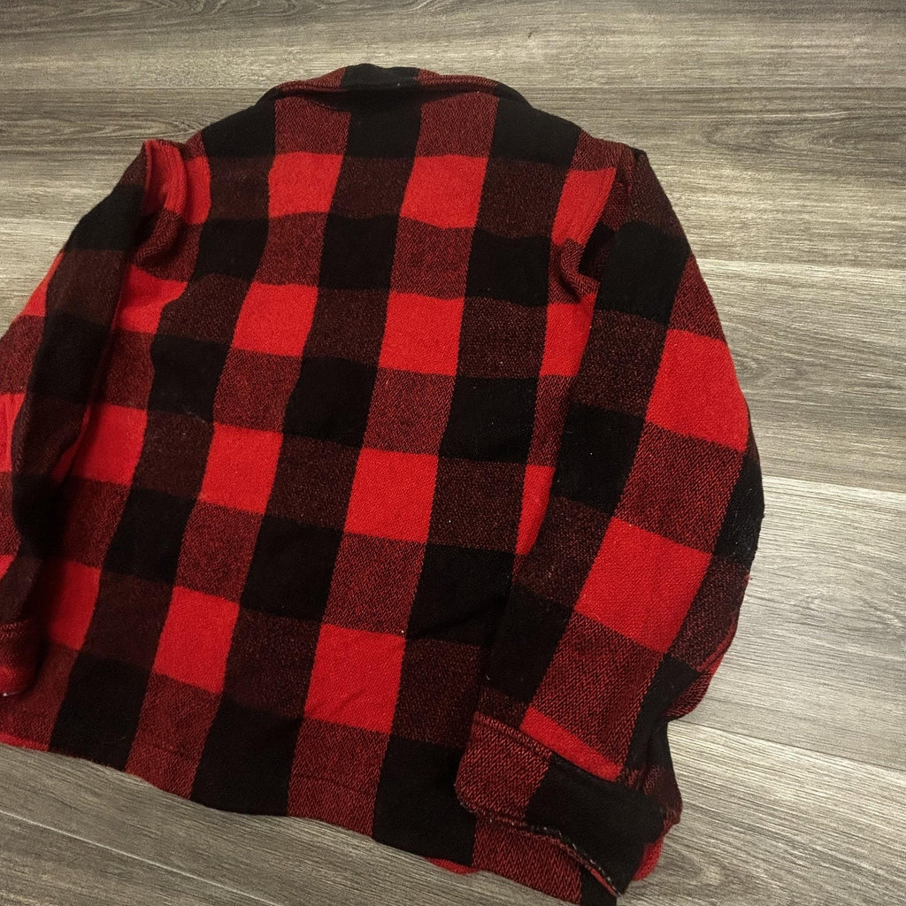True Vintage 50s Woolrich Flannel Shirt Jacket Mens Medium Buffalo Plaid USA